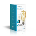 Nedis SmartLife LED Glødepære | E27 | 360 lm | 4.90 W | Varm til kølig hvid | 1800 - 6500 K | Glas | Android™ / IOS | ST64 | 1 stk
