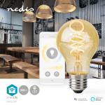 Nedis SmartLife LED Glødepære | E27 | 360 lm | 4.90 W | Varm til kølig hvid | 1800 - 6500 K | Glas | Android™ / IOS | Pære | 1 stk