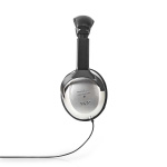 Nedis Over-Ear Kablede Hovedtelefoner | 3.5 mm | Kabellængde: 2.70 m | Volumenkontrol | Sort / Sølv