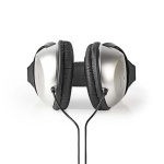 Nedis Over-Ear Kablede Hovedtelefoner | 3.5 mm | Kabellængde: 2.70 m | Volumenkontrol | Sort / Sølv