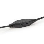 Nedis Over-Ear Kablede Hovedtelefoner | 3.5 mm | Kabellængde: 2.70 m | Volumenkontrol | Sort / Sølv