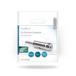 Nedis Bilantennekonnektor | Lige | Han | Kobber | 50 Ohm | Slå til | Metal | Sølv | 10 stk. | Konvolut