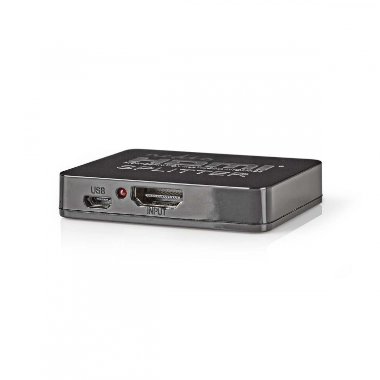 Nedis HDMI ™ Splitter | 2-Port port(s) | 2x HDMI™ Output | 4K@30Hz | 2.25 Gbps | ABS / PVC | Sort