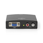 Nedis HDMI ™ Converter | VGA Female / 2x RCA Male | 1x HDMI™ Output | 1-vejs | 1080p | 1.65 Gbps | Aluminium | Antracit