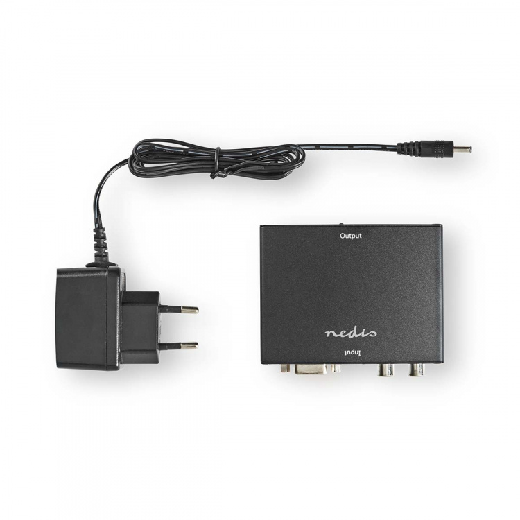 Nedis HDMI ™ Converter | VGA Female / 2x RCA Male | 1x HDMI™ Output | 1-vejs | 1080p | 1.65 Gbps | Aluminium | Antracit