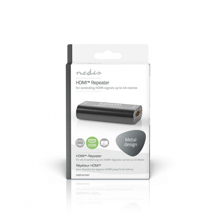 Nedis HDMI ™ Repeater | 40,0 m | 4K@60Hz | 18 Gbps | Metal | Antracit