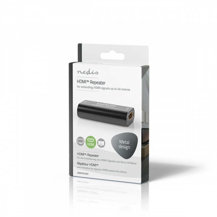 Nedis HDMI ™ Repeater | 40,0 m | 4K@60Hz | 18 Gbps | Metal | Antracit