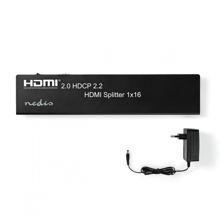Nedis HDMI ™ Splitter | 16 port(s) | USB-A Female / 16x HDMI™ Output | 4K@60Hz | 18 Gbps | Metal | Antracit