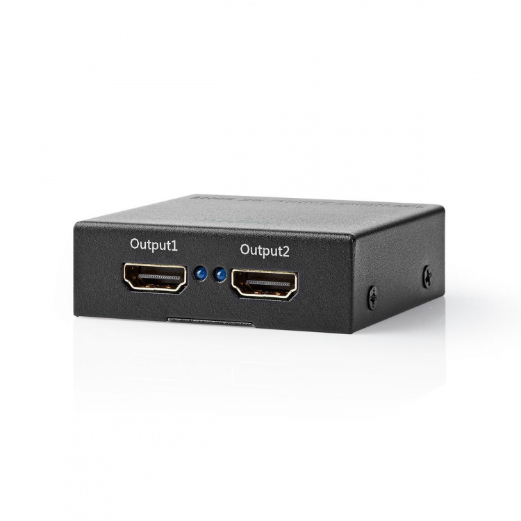Nedis HDMI ™ Splitter | 2-Port port(s) | 2x HDMI™ Output | 4K@60Hz | 18 Gbps | Metal | Antracit