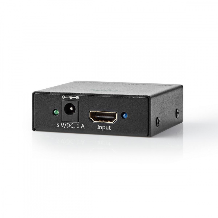 Nedis HDMI ™ Splitter | 2-Port port(s) | 2x HDMI™ Output | 4K@60Hz | 18 Gbps | Metal | Antracit