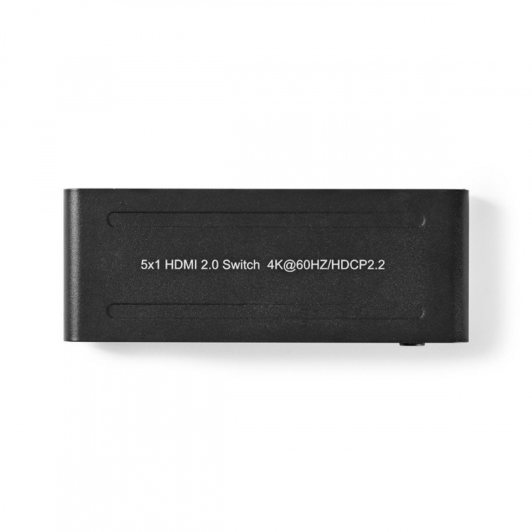 Nedis HDMI ™ switch | 5-Port port(s) | 5x HDMI™ Input | 1x HDMI™ Output | 4K@60Hz | 18 Gbps | Fjernstyret | Metal | Antracit