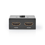 Nedis HDMI ™ switch | 3-Port port(s) | 1x HDMI™ Input / 2x HDMI™ Input | 1x HDMI™ Output / 2x HDMI™ Output | 4K@60Hz | 6 Gbps | Metal | Antracit