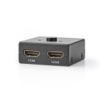 Nedis HDMI ™ switch | 3-Port port(s) | 1x HDMI™ Input / 2x HDMI™ Input | 1x HDMI™ Output / 2x HDMI™ Output | 4K@60Hz | 6 Gbps | Metal | Antracit