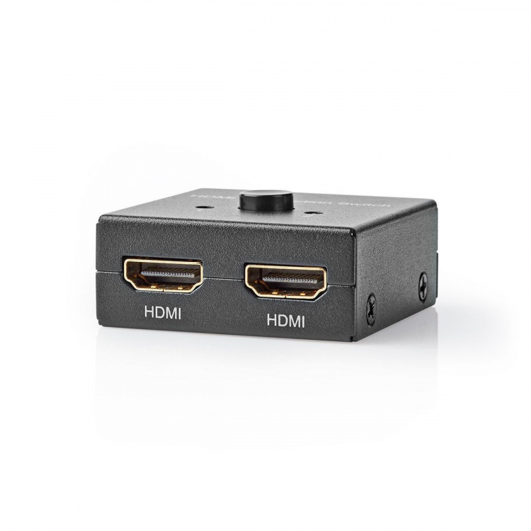 Nedis HDMI ™ switch | 3-Port port(s) | 1x HDMI™ Input / 2x HDMI™ Input | 1x HDMI™ Output / 2x HDMI™ Output | 4K@60Hz | 6 Gbps | Metal | Antracit