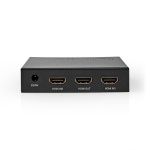 Nedis HDMI ™ switch | 3-Port port(s) | 1x USB-C™ / 2x HDMI™ Input | 1x HDMI™ Output | 4K@60Hz | 18.0 Gbps | Metal | Antracit