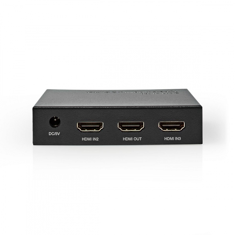 Nedis HDMI ™ switch | 3-Port port(s) | 1x USB-C™ / 2x HDMI™ Input | 1x HDMI™ Output | 4K@60Hz | 18.0 Gbps | Metal | Antracit