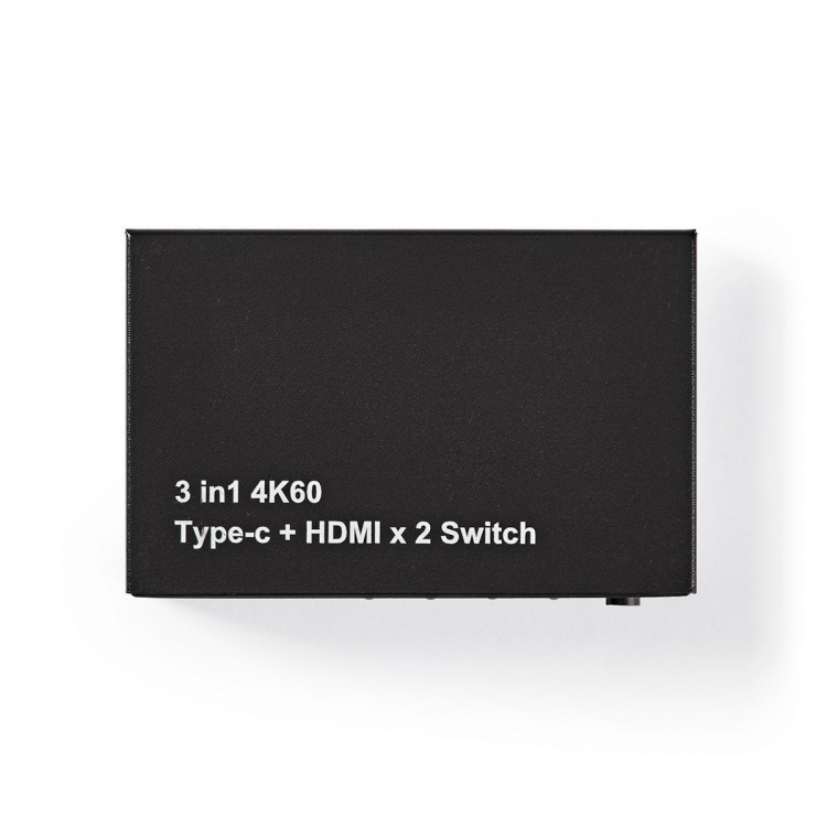 Nedis HDMI ™ switch | 3-Port port(s) | 1x USB-C™ / 2x HDMI™ Input | 1x HDMI™ Output | 4K@60Hz | 18.0 Gbps | Metal | Antracit