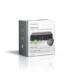 Nedis HDMI ™ switch | 3-Port port(s) | 1x USB-C™ / 2x HDMI™ Input | 1x HDMI™ Output | 4K@60Hz | 18.0 Gbps | Metal | Antracit