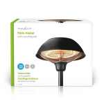 Nedis Terrassevarmer | 1500 W | 1 Heat Indstilling | Fald over beskyttelse | IP34 | Sort