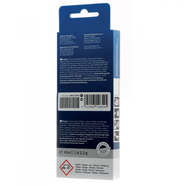 Bosch Rengøringtablet Kaffemaskine / Coffee Pad and Espresso Machine 20 stk