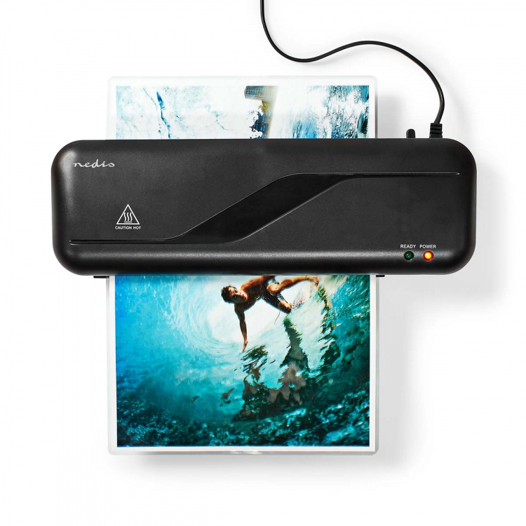 Nedis Laminator | Varm | A4 | 230 mm/min | Strømforsyning | Sort