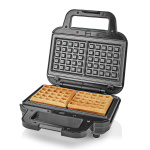 Nedis Multi Grill | Grill / Sandwich / Waffle | 700 W | 22 x 12.5 cm | Automatisk temperaturregulering | Plastik / Rustfri Stål