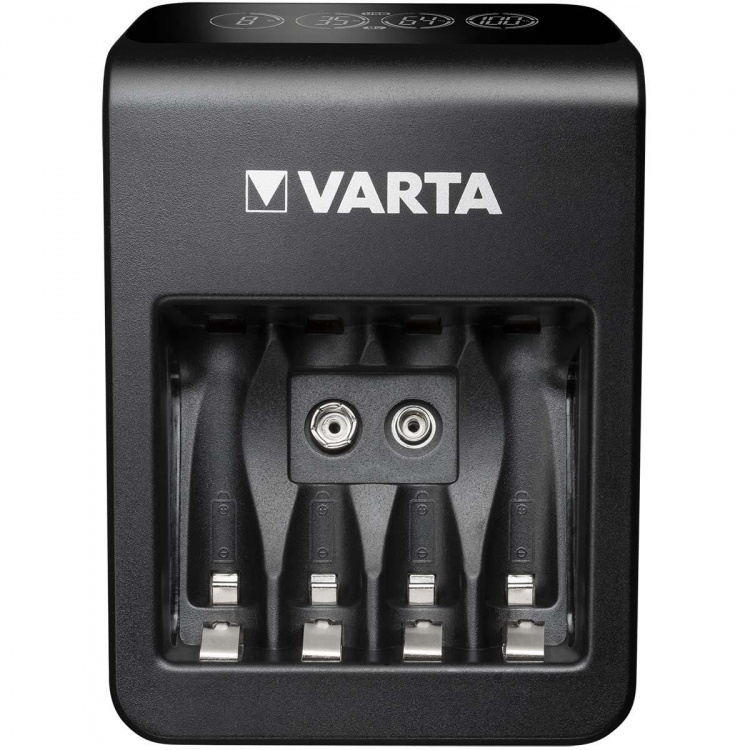 Varta NiMH LCD-stikoplader+ (AA, AAA & 9 Volt) inklusive 4x AA 2100 mAh