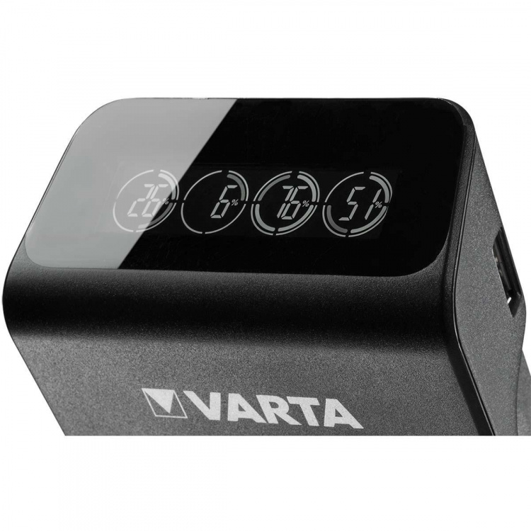 Varta NiMH LCD-stikoplader+ (AA, AAA & 9 Volt) inklusive 4x AA 2100 mAh