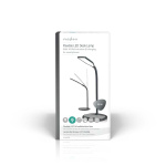 Nedis LED-lampe med trådløs oplader | Dimmer - Til produkt | LED / Qi | 10 W | Med dæmpning | Cool Hvid / Naturlig Hvid / Varm Hvid | 2700 - 6500 K
