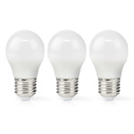 Nedis LED Pære E27 | G45 | 4.9 W | 470 lm | 2700 K | Varm Hvid | Retro stil | Frosted | 3 stk