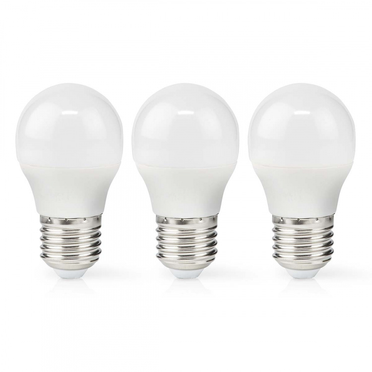 Nedis LED Pære E27 | G45 | 4.9 W | 470 lm | 2700 K | Varm Hvid | Retro stil | Frosted | 3 stk