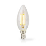 Nedis LED-lampe Pære E14 | Stearinlys | 4.5 W | 470 lm | 2700 K | Dæmpbar | Varm Hvid | Retro stil | 1 stk. | Klart