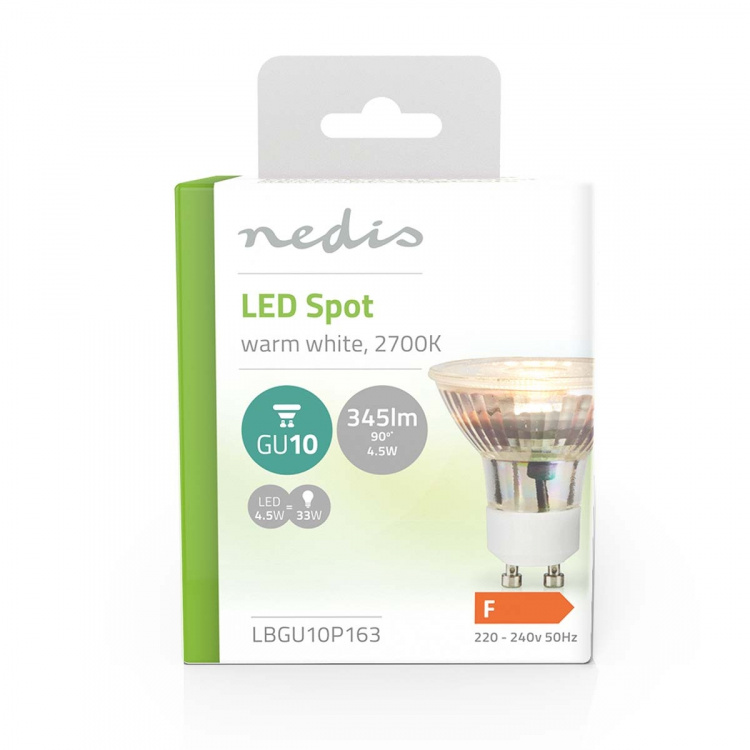 Nedis LED Pære GU10 | Spot | 4.5 W | 345 lm | 2700 K | Varm Hvid | Retro stil | 1 stk