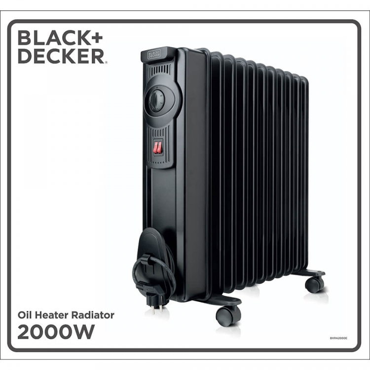 BLACK+DECKER Olieradiator 2000W Sort