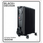 BLACK+DECKER Olieradiator 1500W Sort