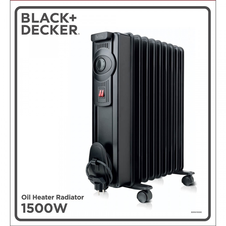 BLACK+DECKER Olieradiator 1500W Sort