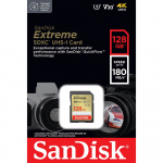 SanDisk SDXC Extreme 128GB 180MB/s UHS-I C10 V30 U3 SanDisk SDXC Extreme 128GB 180MB/s UHS-I C10 V30 U3