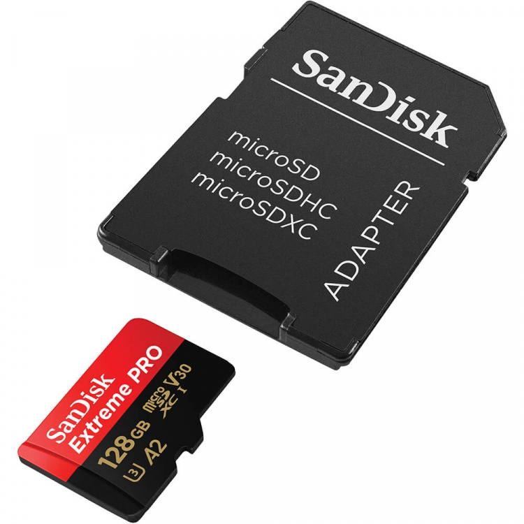 SanDisk MicroSDXC Extreme Pro 128GB 200MB/s A2 C10 V30 UHS-I SanDisk MicroSDXC Extreme Pro 128GB 200MB/s A2 C10 V30 UHS-I