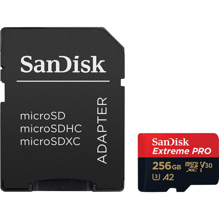 SanDisk MicroSDXC Extreme Pro 256GB 200MB/s A2 C10 V30 UHS-I SanDisk MicroSDXC Extreme Pro 256GB 200MB/s A2 C10 V30 UHS-I