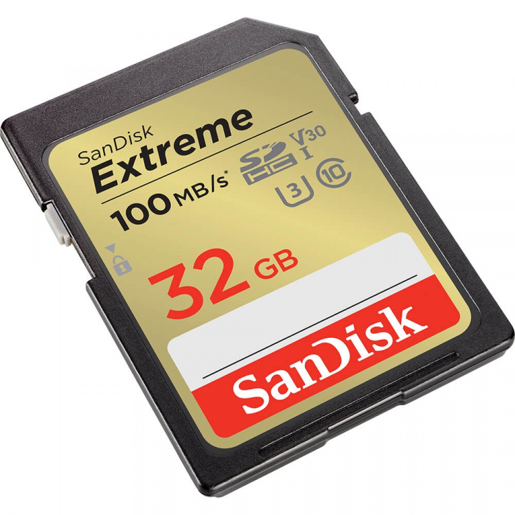 SANDISK Extreme 32GB 100MB/s UHS-I C10 V30 U3 SANDISK Extreme 32GB 100MB/s UHS-I C10 V30 U3