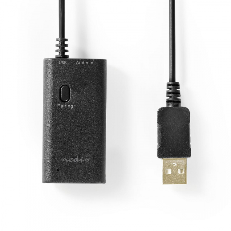 Nedis Bluetooth® Transmitter | Tilslutninger indgang: 1x AUX / 1x USB | SBC | Op til 1 enhed | Sort