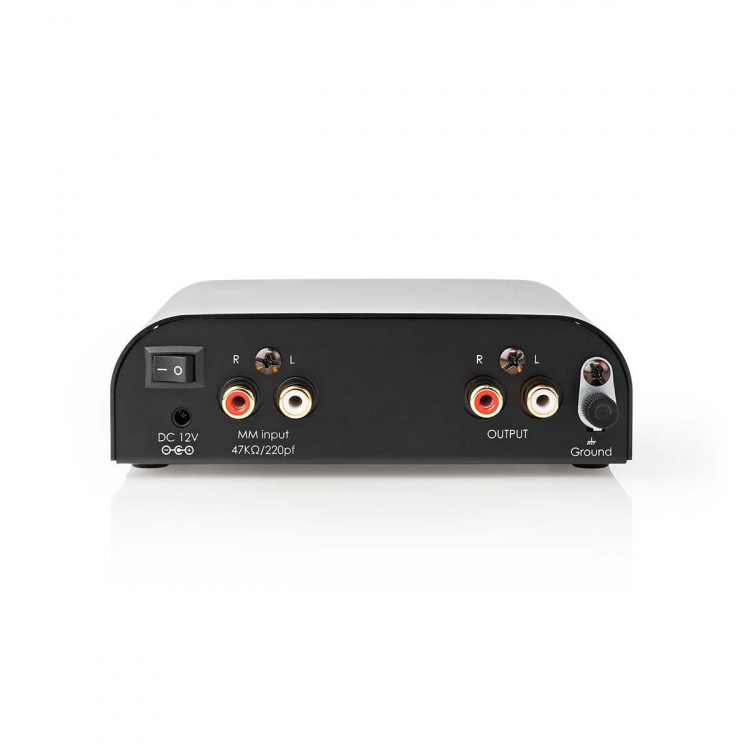 Nedis Forforstærker | Indgang til lyd- / video- / dataforbindelser: 1x RCA | Audio / video / dataforbindelser output: 1x RCA | 2 Kanaler | Phono / Pladespiller | Automatisk | Sort