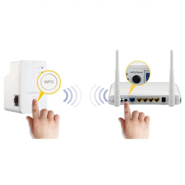 Edimax N300 Mini Wi-Fi Extender/Adgangspunkt/Wi-Fi Bridge Hvid Edimax N300 Mini Wi-Fi Extender/Adgangspunkt/Wi-Fi Bridge Hvid