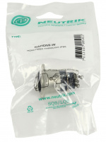 Neutrik HDMI-gennemføringsadapter, sort D-formet hus