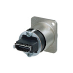 Neutrik HDMI-gennemføringsadapter, sort D-formet hus