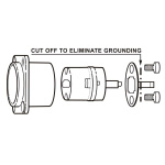 Neutrik HDMI-gennemføringsadapter, sort D-formet hus