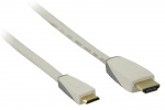 Bandridge High Speed Hdmi Kabel Med Ethernet HDMI-Stik - HDMI Mini Male 1.00 m Hvid