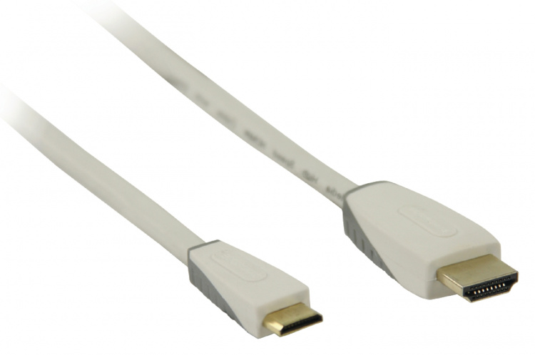 Bandridge High Speed Hdmi Kabel Med Ethernet HDMI-Stik - HDMI Mini Male 1.00 m Hvid