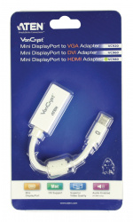 aten Mini Displayport Kabel Mini DisplayPort Han - HDMI-Stik 0.15 m Hvid