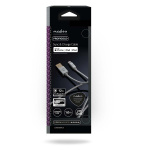 Nedis Lightning Kabel | USB 2.0 | Apple Lightning 8-pin | USB-A Han | 480 Mbps | Guldplateret | 1.00 m | Runde | Flettet / Nylon | Aluminium | Cover Window Box